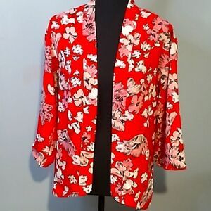 Roz&Ali red floral top